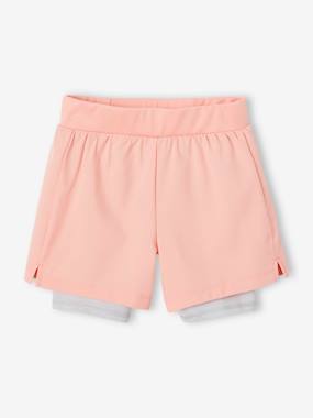 -2-in-1 Sports Shorts in Techno Fabric, for Girls