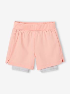 -Short fille sport 2 en 1 matière technique