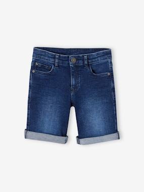 Bermuda en jean Basics garçon - vertbaudet enfant Garçon-Bermuda en jean Basics garçon