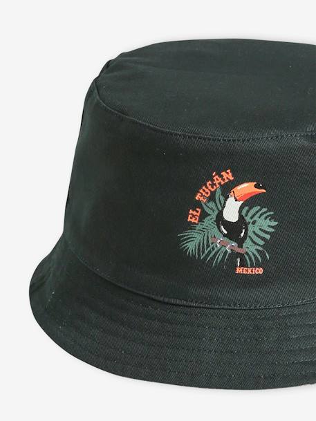 Jungle Reversible Bucket Hat for Boys fir green - vertbaudet enfant 