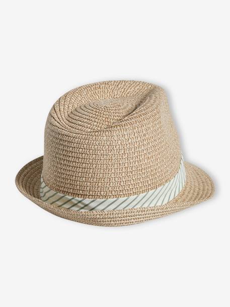 Panama-Type Hat, Straw-Like, for Boys wood - vertbaudet enfant 