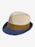 Three-Tone Panama-Style Hat, Straw-Like, for Boys wood - vertbaudet enfant 