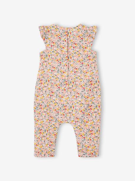 Ensemble bébé fille combinaison + bandeau imprimés rose imprimé+rose pâle+rose poudré+vert céladon imprimé - vertbaudet enfant 