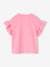 T-Shirt with Ruffled Sleeves, 'Flower Power' for Girls sweet pink - vertbaudet enfant 