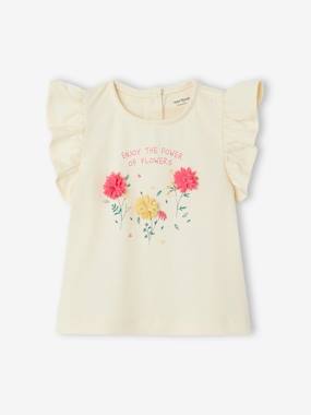 Baby-T-Shirt with Flowers in Relief, for Babies