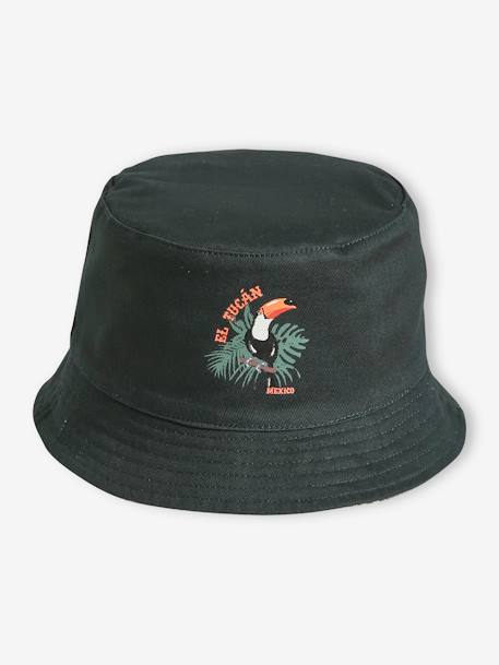 Jungle Reversible Bucket Hat for Boys fir green - vertbaudet enfant 