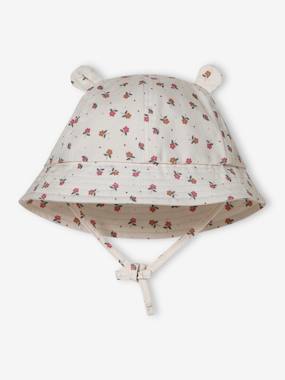 Baby-Accessories-Printed Bucket Hat for Baby Girls
