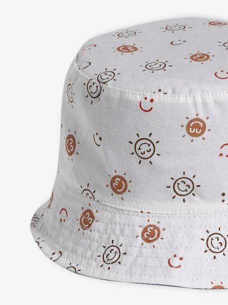 Reversible Bucket Hat with Animals for Baby Boys ecru - vertbaudet enfant 