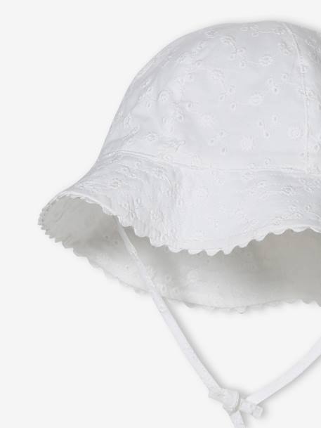 Hat in Broderie Anglaise for Baby Girls ecru - vertbaudet enfant 