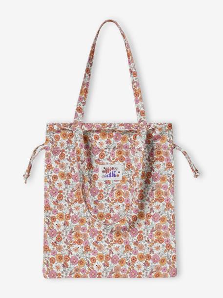 Floral Tote Bag rosy apricot - vertbaudet enfant 