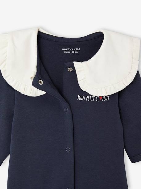 Lot de 3 dors-bien 'coeur' bébé en interlock bleu nuit - vertbaudet enfant 