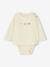 Organic Cotton Bodysuit Top with Long Sleeves for Newborn Babies ecru - vertbaudet enfant 