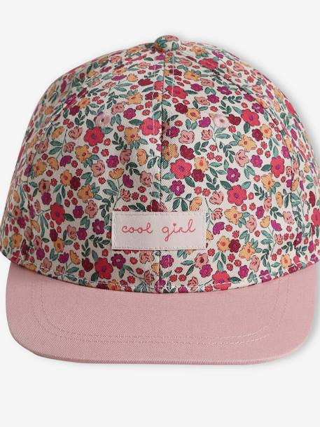 Floral Cap for Girls rose - vertbaudet enfant 