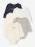 Pack of 5 Long Sleeve Bodysuits in Organic Cotton with Cutaway Shoulders for Babies night blue - vertbaudet enfant 