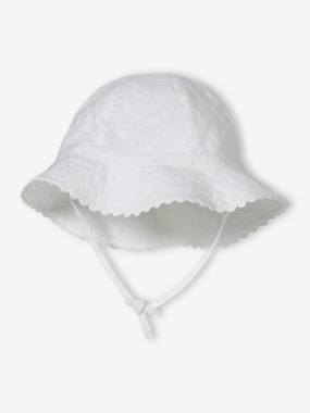 Hat in Broderie Anglaise for Baby Girls  - vertbaudet enfant