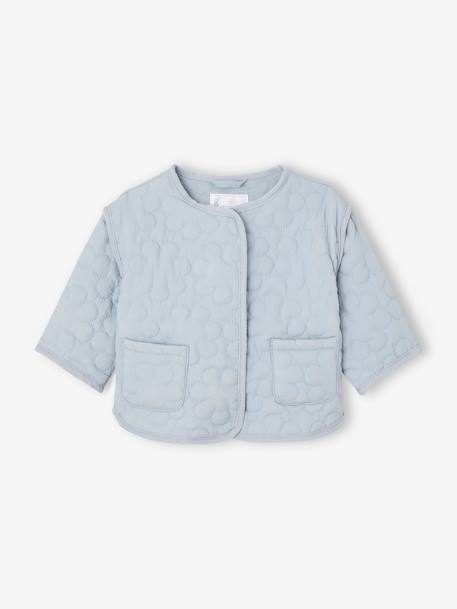Padded Jacket for Babies pale blue+pale pink - vertbaudet enfant 