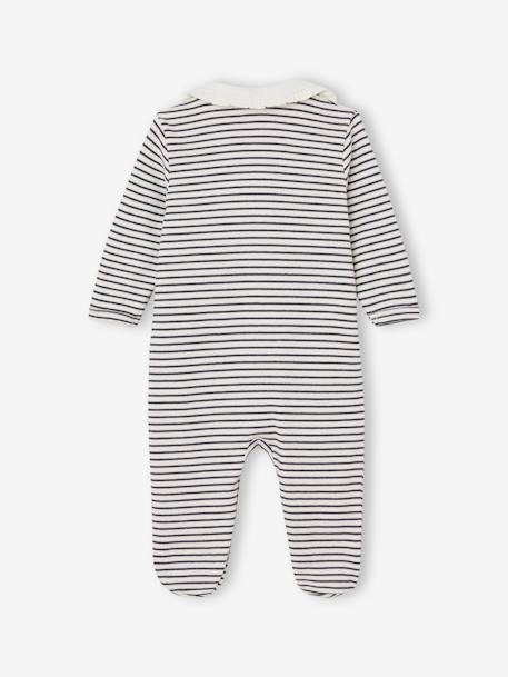 Pack of 3 'Heart' Sleepsuits in Interlock Fabric, for Babies night blue - vertbaudet enfant 