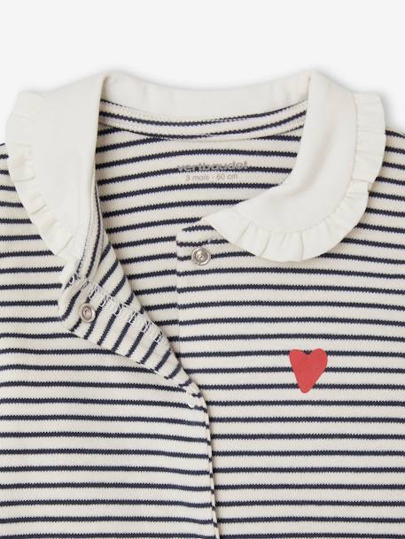 Lot de 3 dors-bien 'coeur' bébé en interlock bleu nuit - vertbaudet enfant 