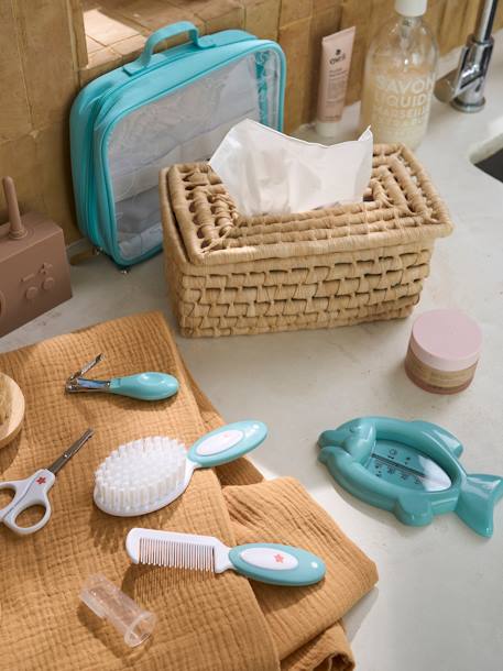 Trousse de toilette et de soin gris - vertbaudet enfant 