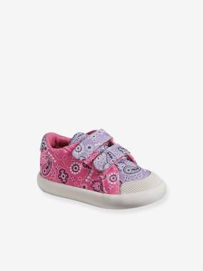 Shoes-Baby Footwear-Baby Girl Walking-Touch-Fastening Trainers in Canvas for Baby Girls