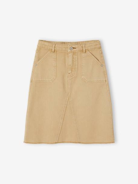 Midi Skirt for Girls cappuccino - vertbaudet enfant 