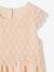 Robe cérémonie fille effet 2 en 1 haut en macramé ivoire+rose nude - vertbaudet enfant 