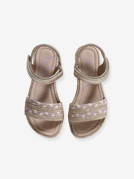 Sandales scratchées enfant collection maternelle beige imprimé - vertbaudet enfant 
