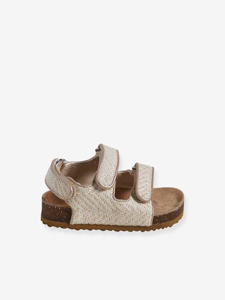 Hook-&-Loop Sandals for Babies gold - vertbaudet enfant 