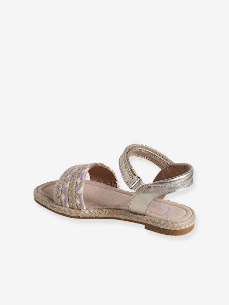 Hook-and-Loop Sandals for Children, Designed for Autonomy printed beige - vertbaudet enfant 