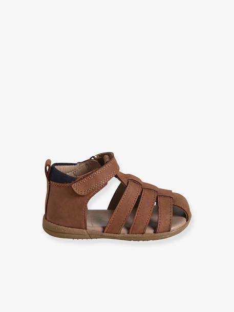 Chaussures premiers pas bébé scratchs lot beige+marine+marron - vertbaudet enfant 