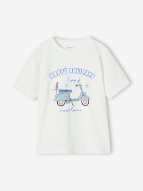 Boys-Tops-T-Shirt with Scooter Motif for Boys