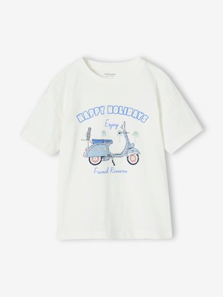 T-Shirt with Scooter Motif for Boys white - vertbaudet enfant 