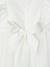 Robe cérémonie fille satin de coton à volants blanc+écru+rose pâle+vert sauge - vertbaudet enfant 