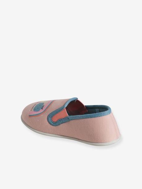 Elasticated Slippers in Canvas for Children apricot+pale pink - vertbaudet enfant 