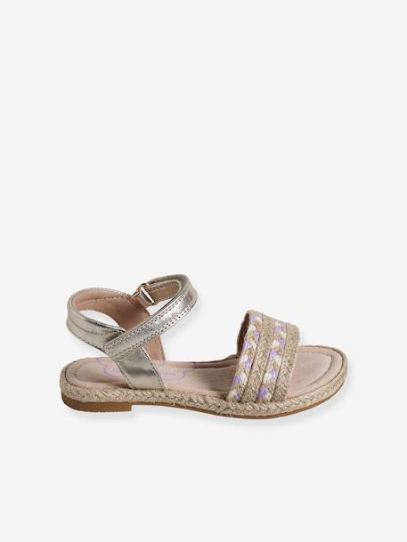 Sandales scratchées enfant collection maternelle beige imprimé - vertbaudet enfant 