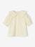 Gingham Blouse with Wide Ruffled Collar for Girls pale yellow - vertbaudet enfant 