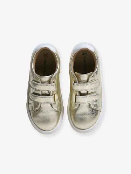 Trainers in Golden Leather for Children gold - vertbaudet enfant 