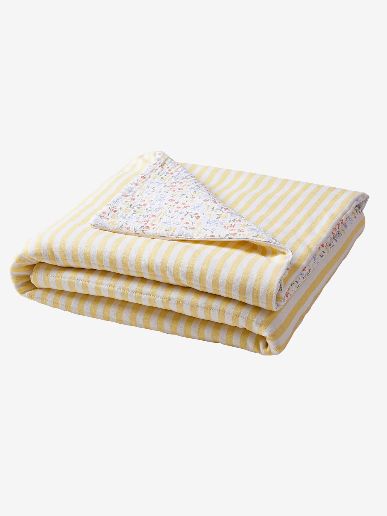 Couverture De Parc Bébé Vertbaudet Thème Hérisson - Taille 75x100 Cm - Face Jersey Motifs, Face Gaze Coton Uni - Matelassée, Lavable 60° - 9