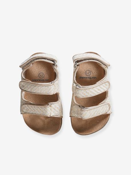 Hook-&-Loop Sandals for Babies gold - vertbaudet enfant 