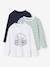 Lot de 3 T-shirts garçon manches longues blanc+bordeaux - vertbaudet enfant 