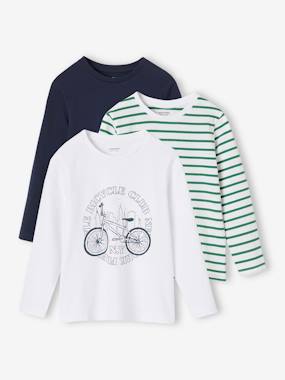 Boys-Tops-Pack of 3 Assorted Long Sleeve Tops for Boys