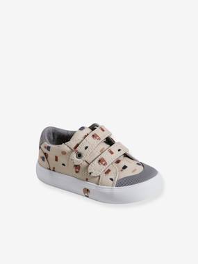 Shoes-Boys Footwear-Fabric Trainers with Hook-&-Loop Straps
