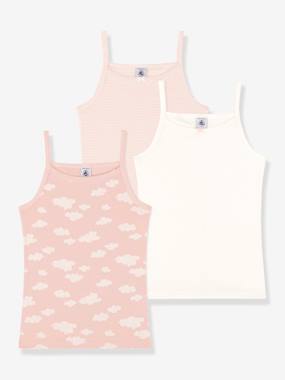 Girls-Pack of 3 Sleeveless Tops by PETIT BATEAU