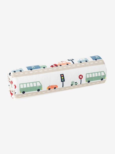 Children's Fitted Sheet, Auto City Theme Beige/Print - vertbaudet enfant 