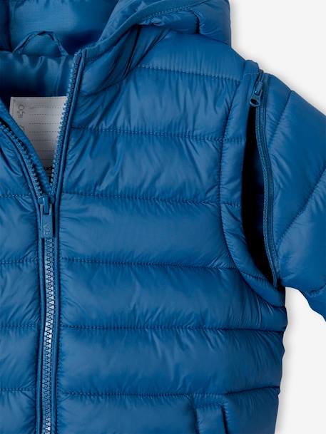 Jacket with Removable Sleeves, for Boys petrol blue - vertbaudet enfant 