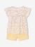 Ensemble fille blouse short en gaze de coton jaune pastel+lilas+vanille - vertbaudet enfant 
