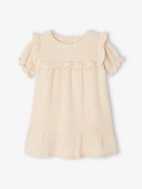 -Dress in Cotton Gauze for Babies