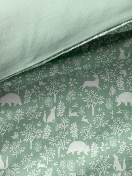 Duvet Cover for Babies, In the Woods sage green - vertbaudet enfant 
