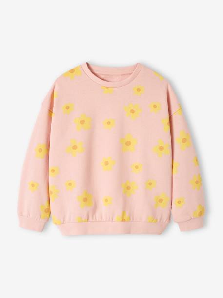 Sweatshirt + Leggings Combo for Girls ecru+rose - vertbaudet enfant 