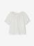 T-shirt col en broderie anglaise bébé écru - vertbaudet enfant 